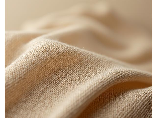 A close-up of a yoga bag section made from organic hemp fabric, showing its natural texture and earthy tone, representing eco-conscious choices.